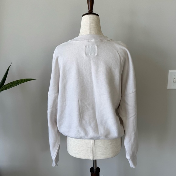 Abercrombie & Fitch Vintage Academia Cropped Sunday Crewneck Sweatshirt - Picture 4 of 8